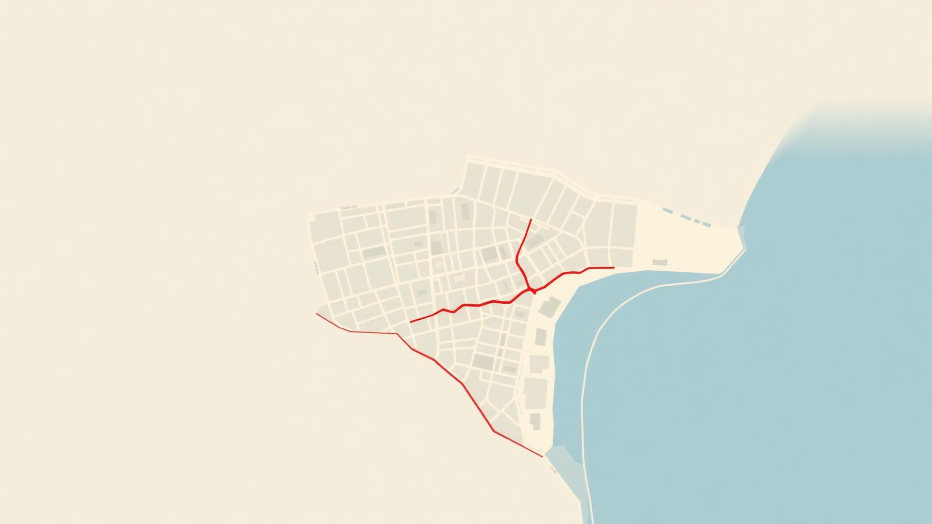 Stylised map of the Hartlepool area covered by A Slater & Son property services.