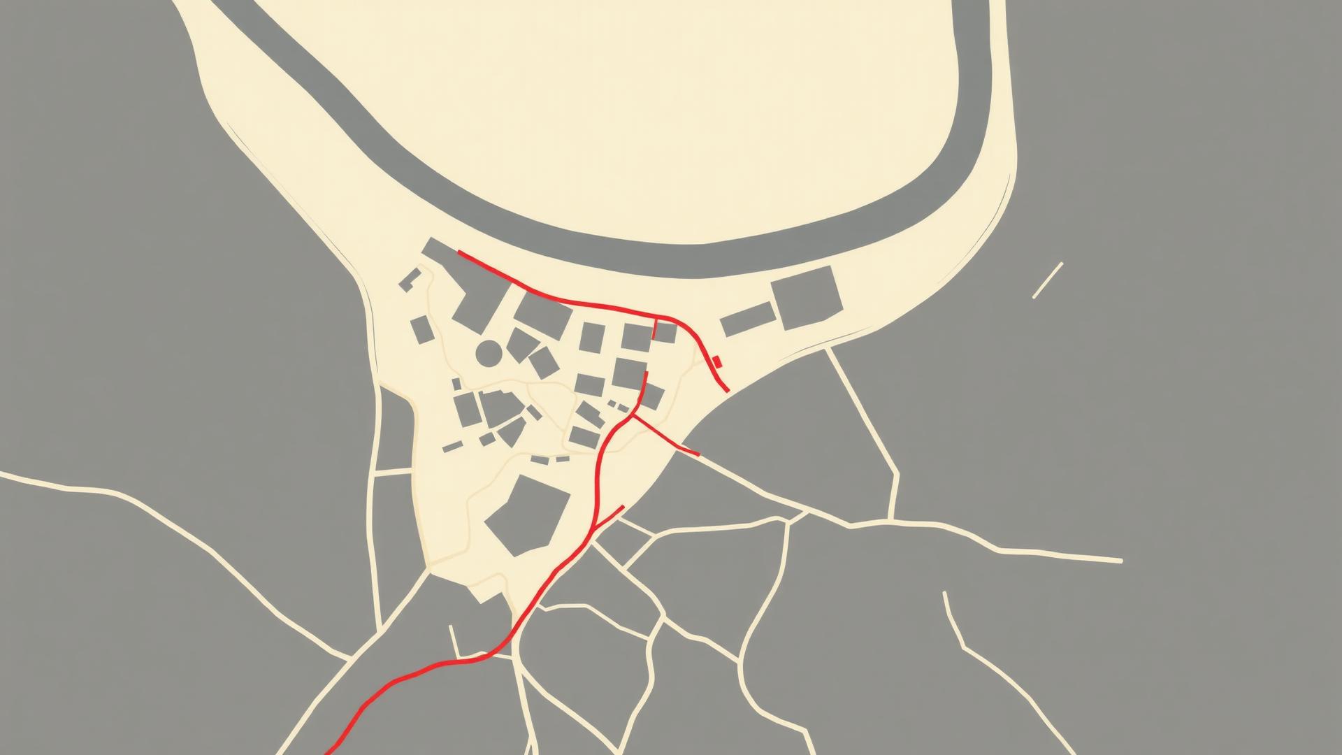 Stylised map of the Middlesbrough area covered by A Slater & Son property services.