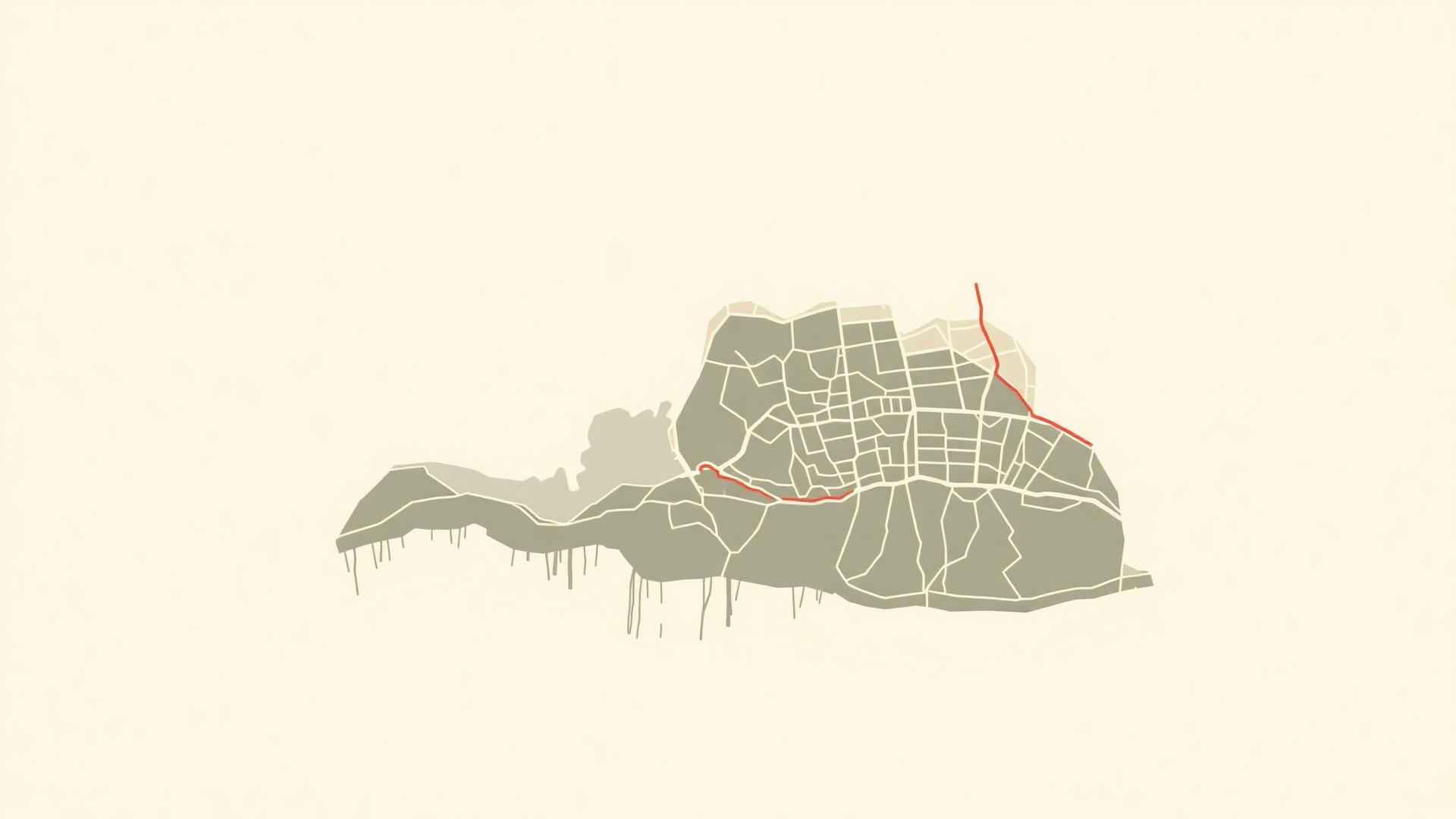 Stylised map of the Saltburn-by-the-Sea area covered by A Slater & Son property services.