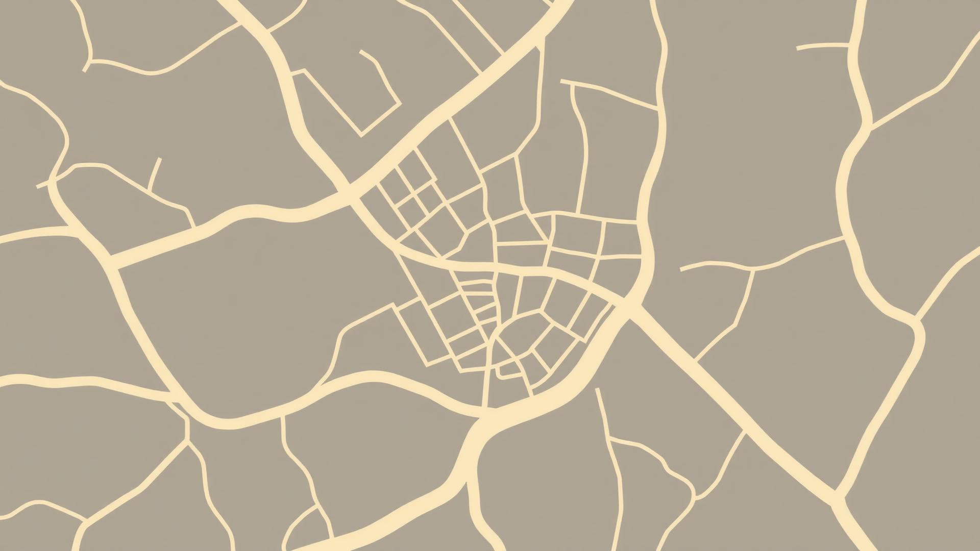 Stylised map of the Stockton-on-Tees area covered by A Slater & Son property services.